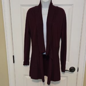 White House Black Market Deep Burgundy Cardigan